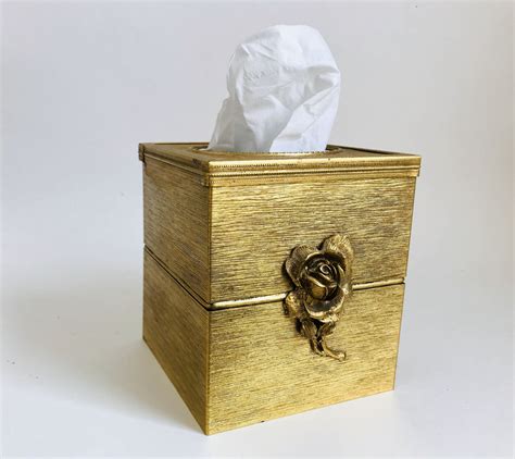 metallic tissue box cover|tissue box covers square.